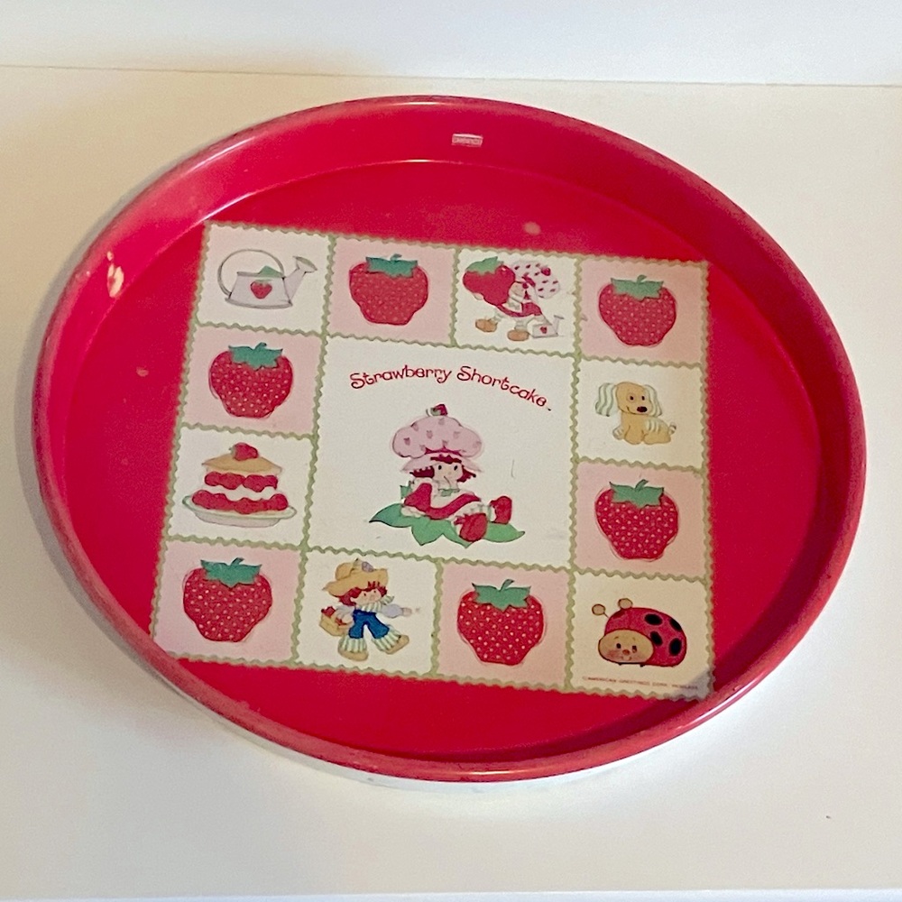 Vintage Strawberry Shortcake Metal Serving Tray